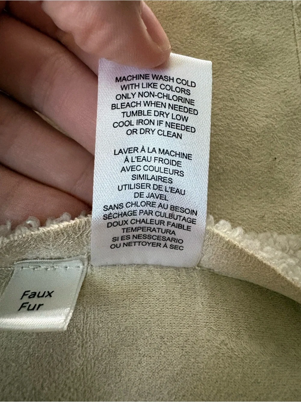 Industry Cream Faux Sherpa Shacket Jacket Medium Oversized Teddy Button Front